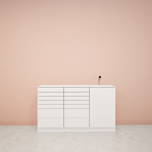 Treatment furniture LUNA M – Compact Solid Surface Furniture for Hygienic Practice Furnishing