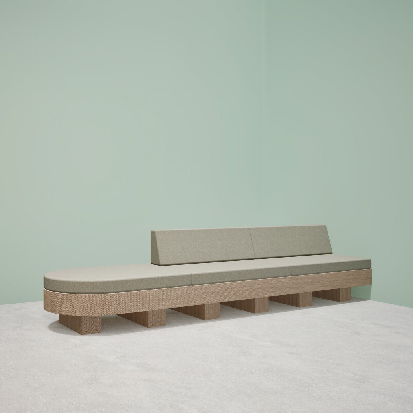 Lounge 3 modules wandaansluiting wachtkamerbank