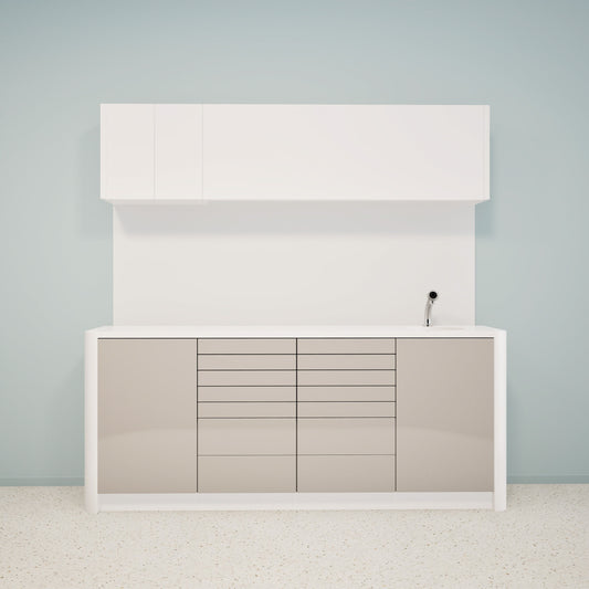 Treatment furniture DINA L Combi – Ergonomic Solid Surface Furniture for Professional Practices