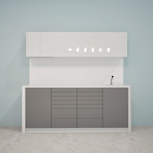 Behandelmeubel DINA L Combi – Ergonomisch Solid Surface Meubel voor Professionele Praktijken