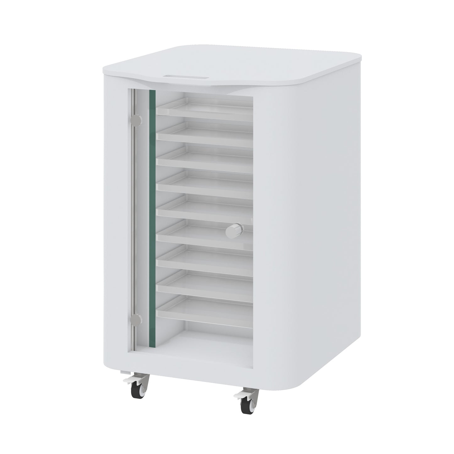 Trolley Tray Curve – Verrijdbare Trolley met Dubbel Traysysteem