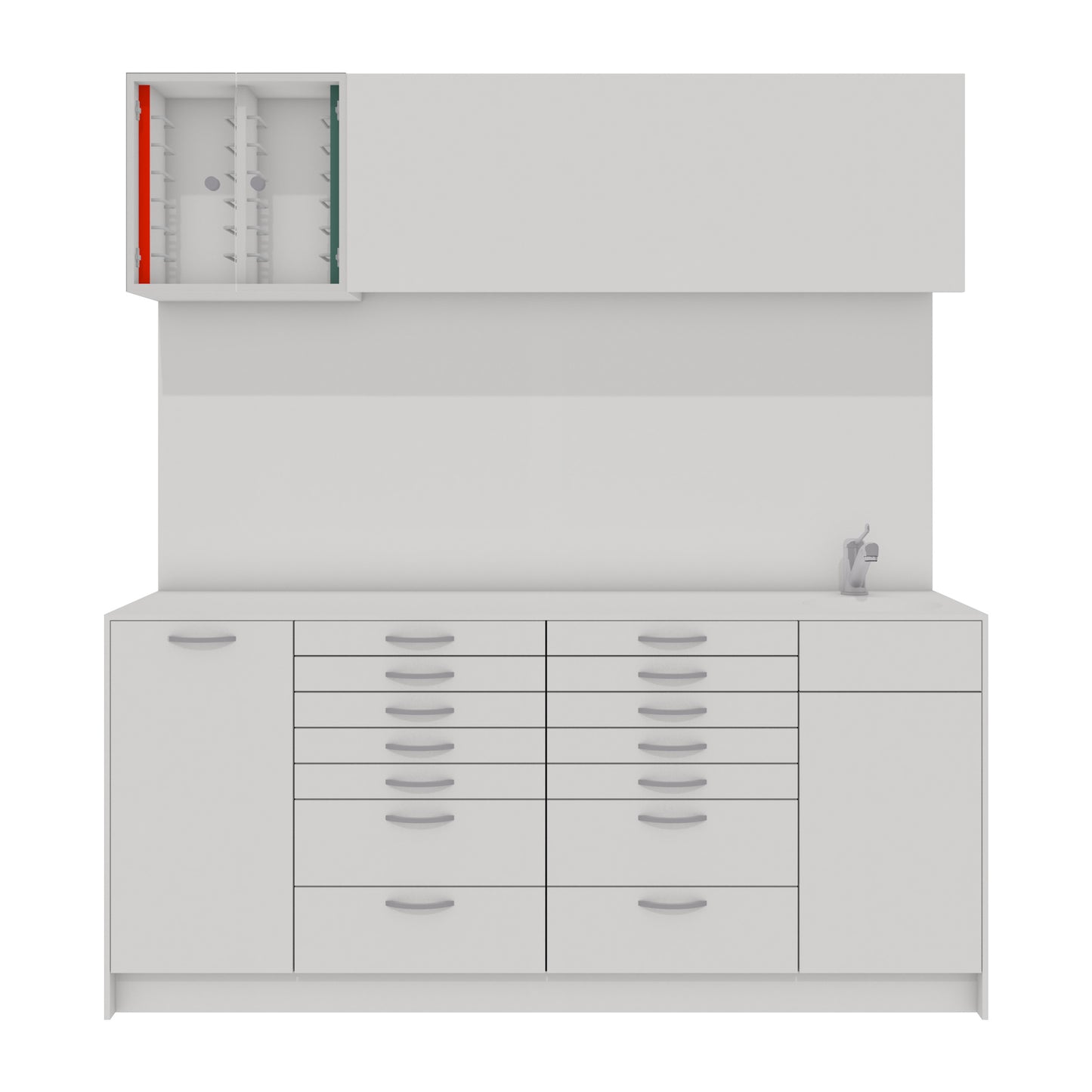 Behandelmeubel LUNA L Combi – Hygiënisch Solid Surface Meubel voor Moderne Praktijken
