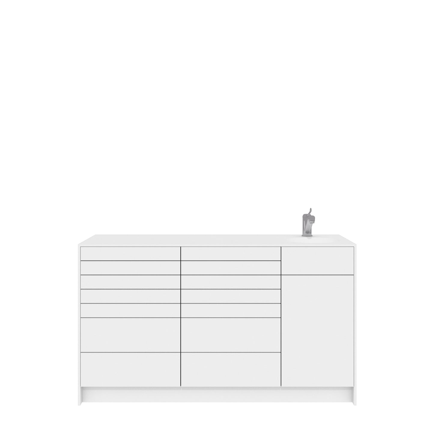 Behandelmeubel LUNA M – Compact Solid Surface Meubel voor Hygiënische Praktijkinrichting