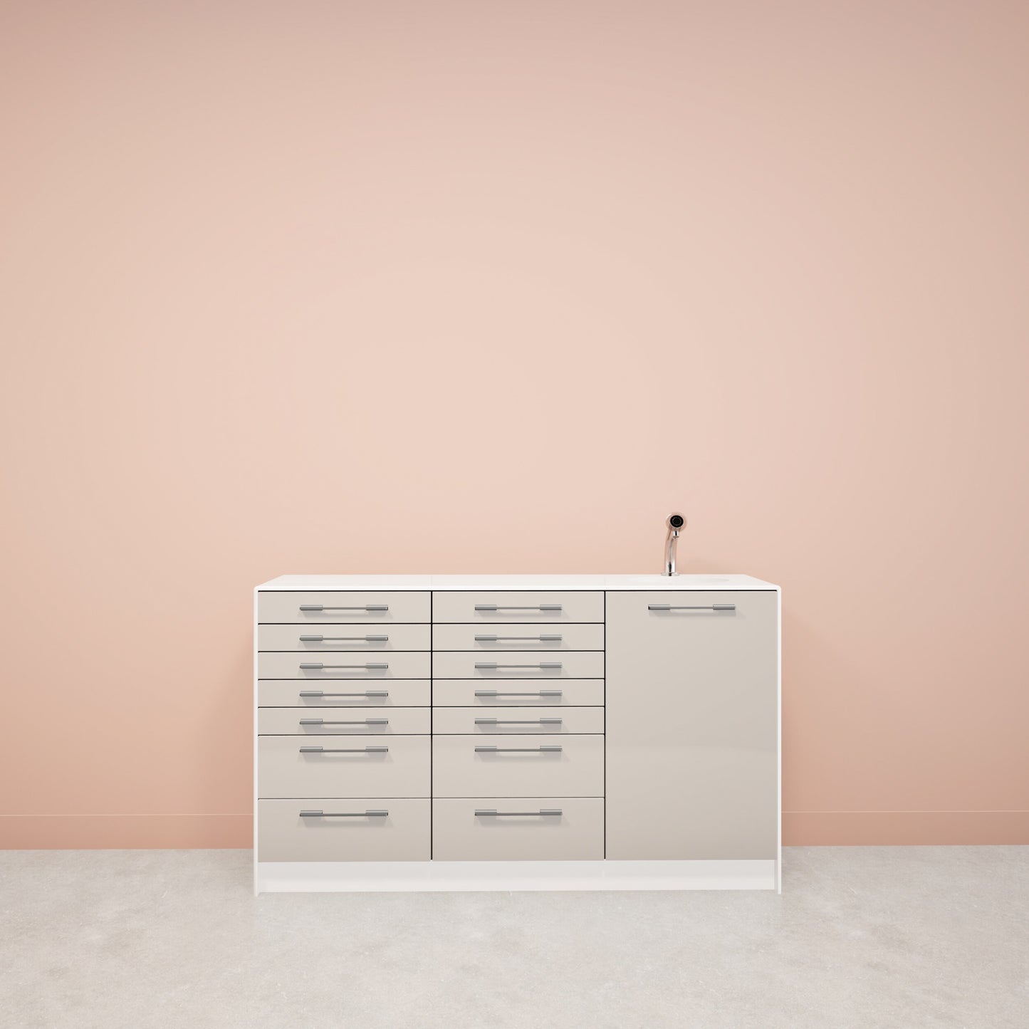 Treatment furniture LUNA M – Compact Solid Surface Furniture for Hygienic Practice Furnishing