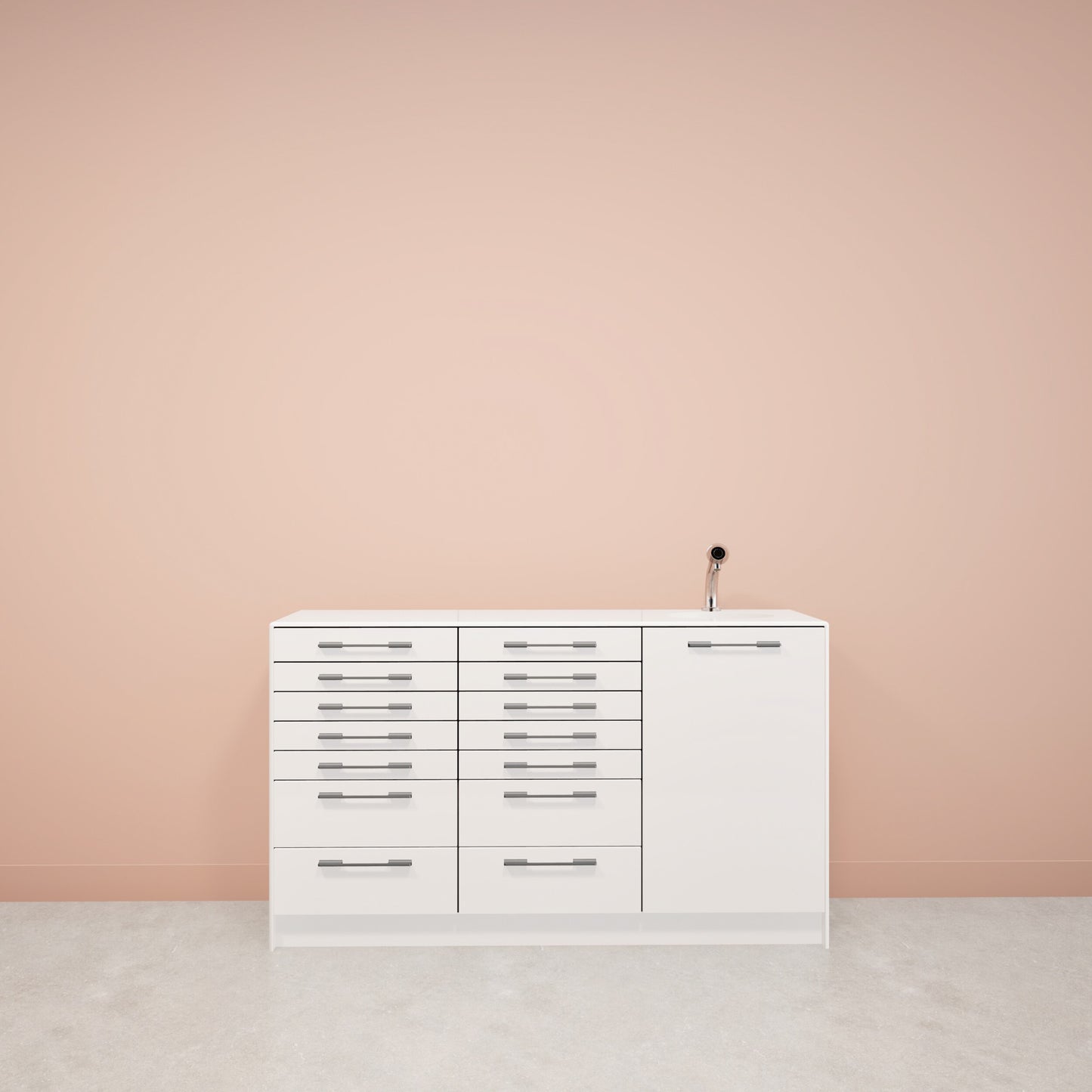 Treatment furniture LUNA M – Compact Solid Surface Furniture for Hygienic Practice Furnishing