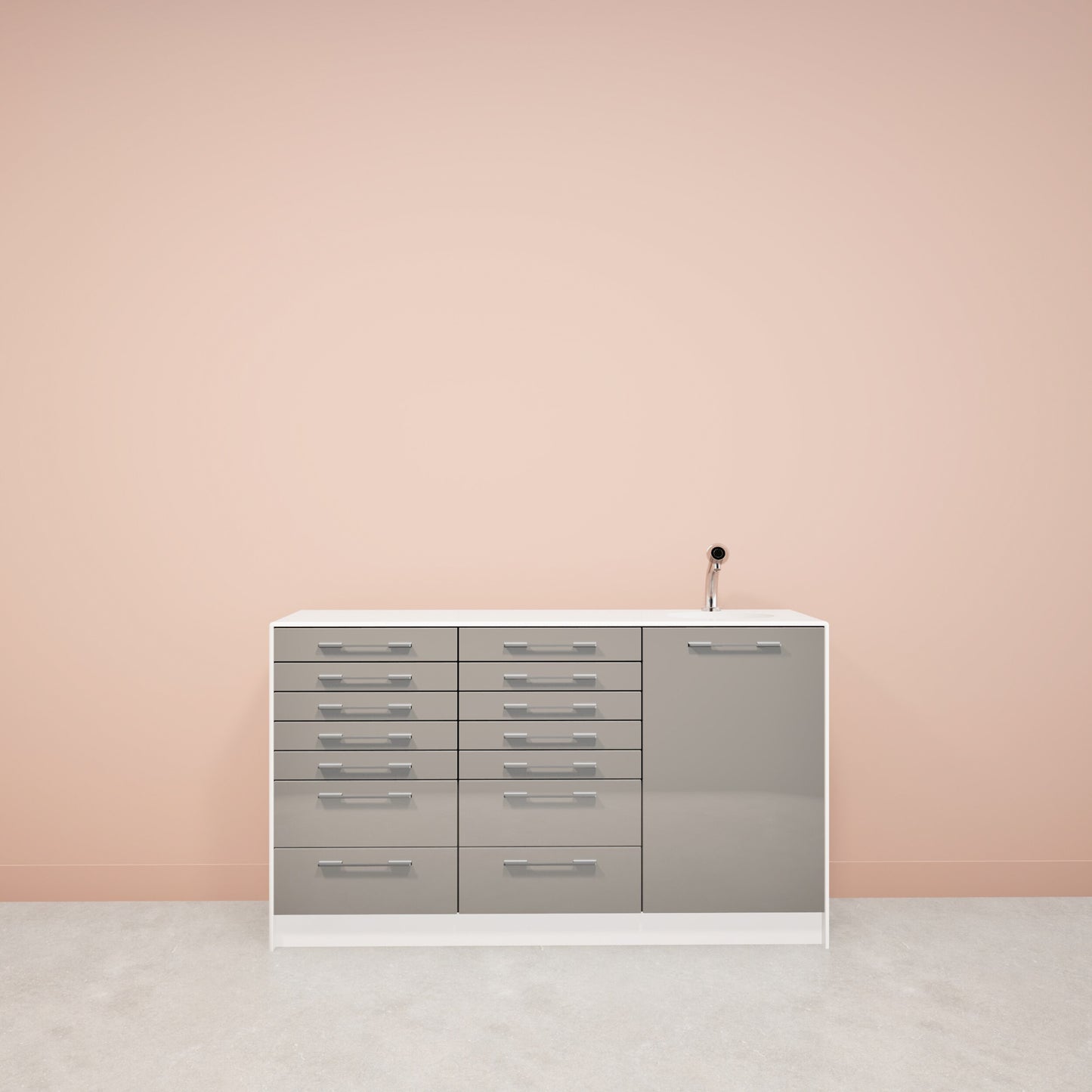 Treatment furniture LUNA M – Compact Solid Surface Furniture for Hygienic Practice Furnishing