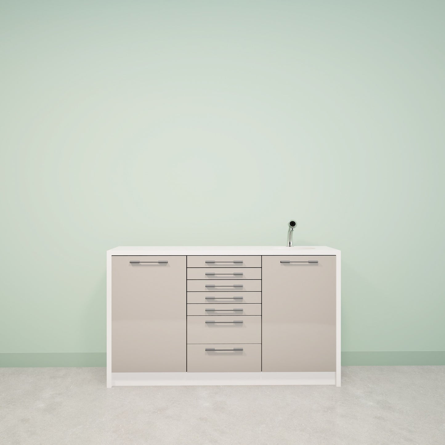 NOVA S – Solid Surface behandelmeubel voor tandartspraktijken