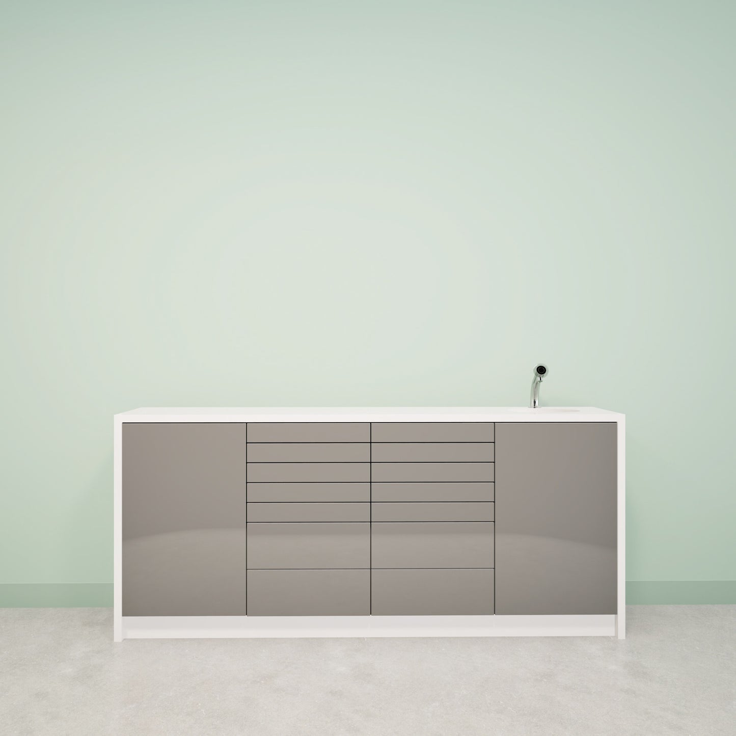 Behandelmeubel NOVA L – Zwevend of Staand Meubel voor Tandarts- of Zorgpraktijk