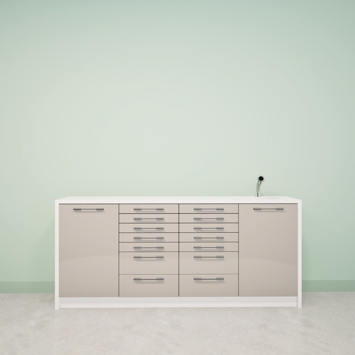 Behandelmeubel NOVA L – Zwevend of Staand Meubel voor Tandarts- of Zorgpraktijk