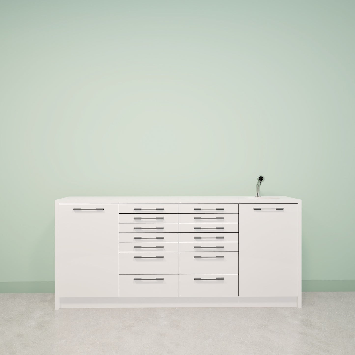 Behandelmeubel NOVA L – Zwevend of Staand Meubel voor Tandarts- of Zorgpraktijk