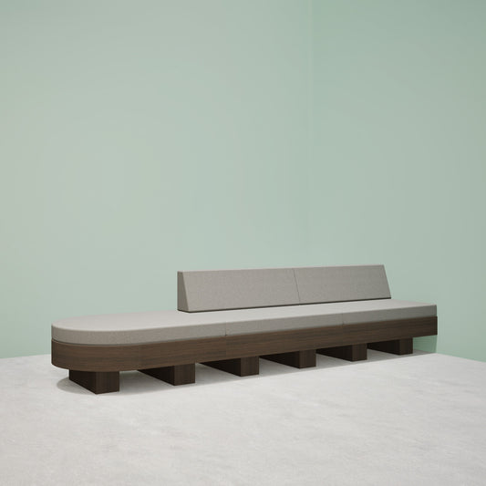 Lounge 3 modules wandaansluiting wachtkamerbank
