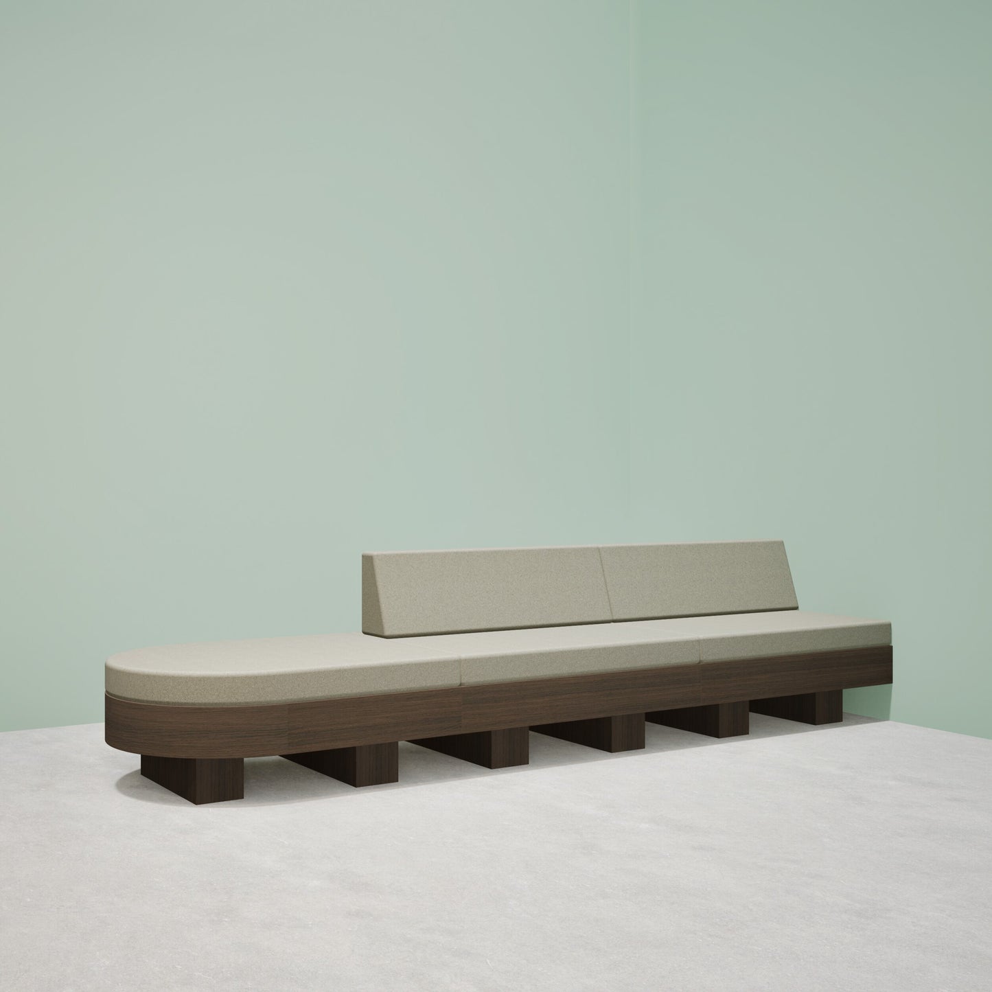 Lounge 3 modules wandaansluiting wachtkamerbank