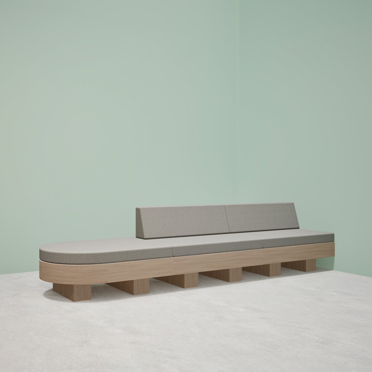 Lounge 3 modules wandaansluiting wachtkamerbank