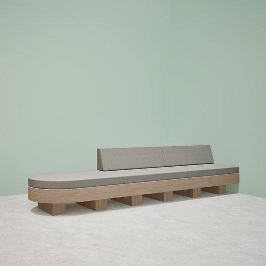 Lounge 3 modules wandaansluiting wachtkamerbank