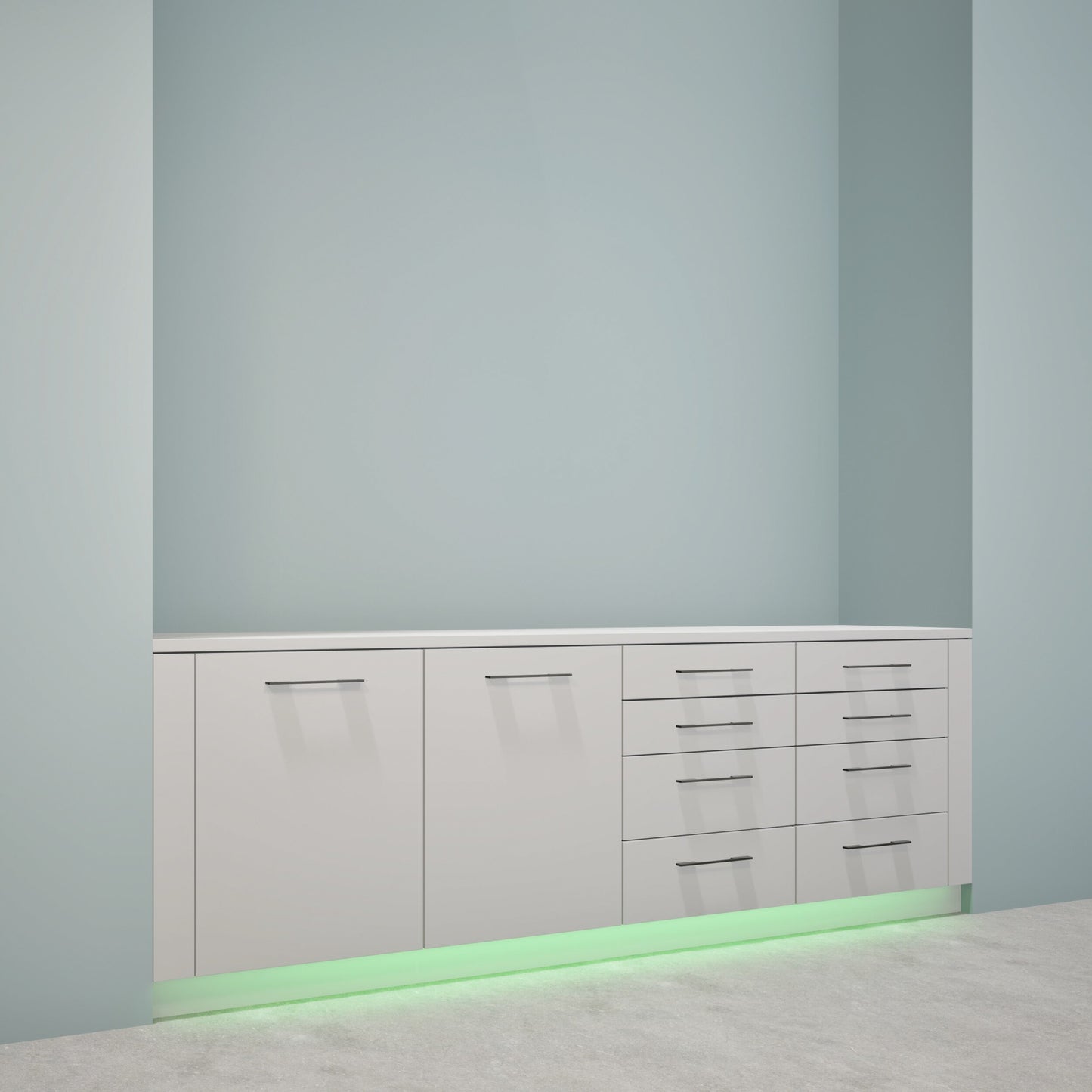 Groene zone – Steriel werk- en opslaggedeelte