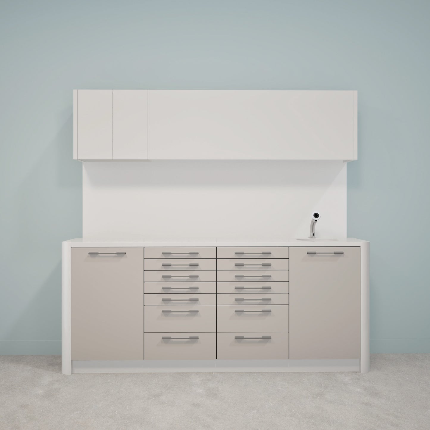 Behandelmeubel DINA L Combi – Ergonomisch Solid Surface Meubel voor Professionele Praktijken