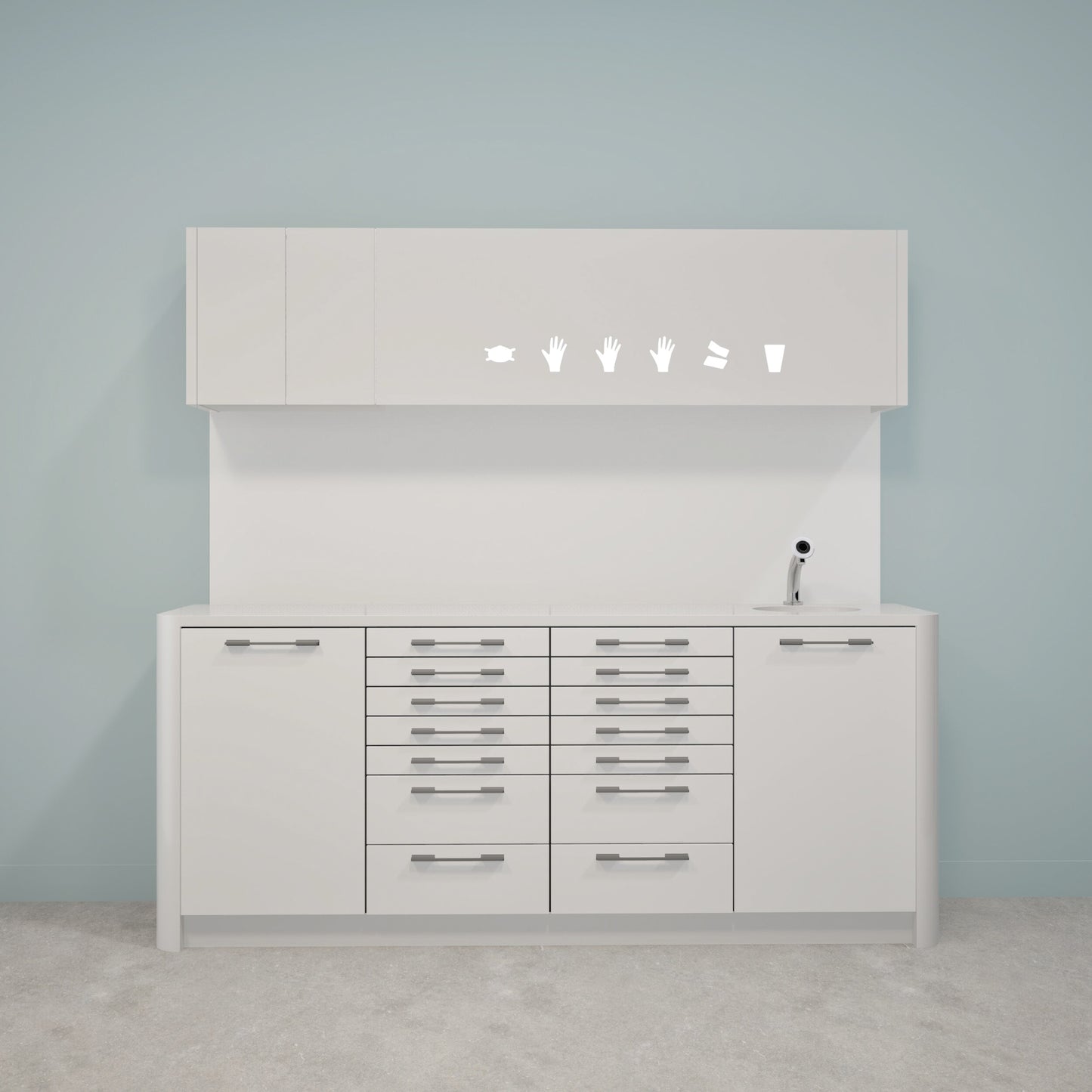 Behandelmeubel DINA L Combi – Ergonomisch Solid Surface Meubel voor Professionele Praktijken