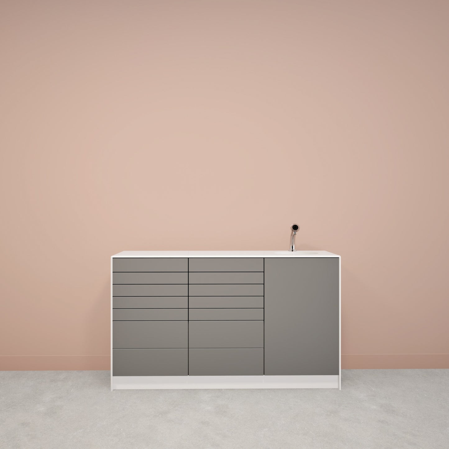 Behandelmeubel LUNA M – Compact Solid Surface Meubel voor Hygiënische Praktijkinrichting
