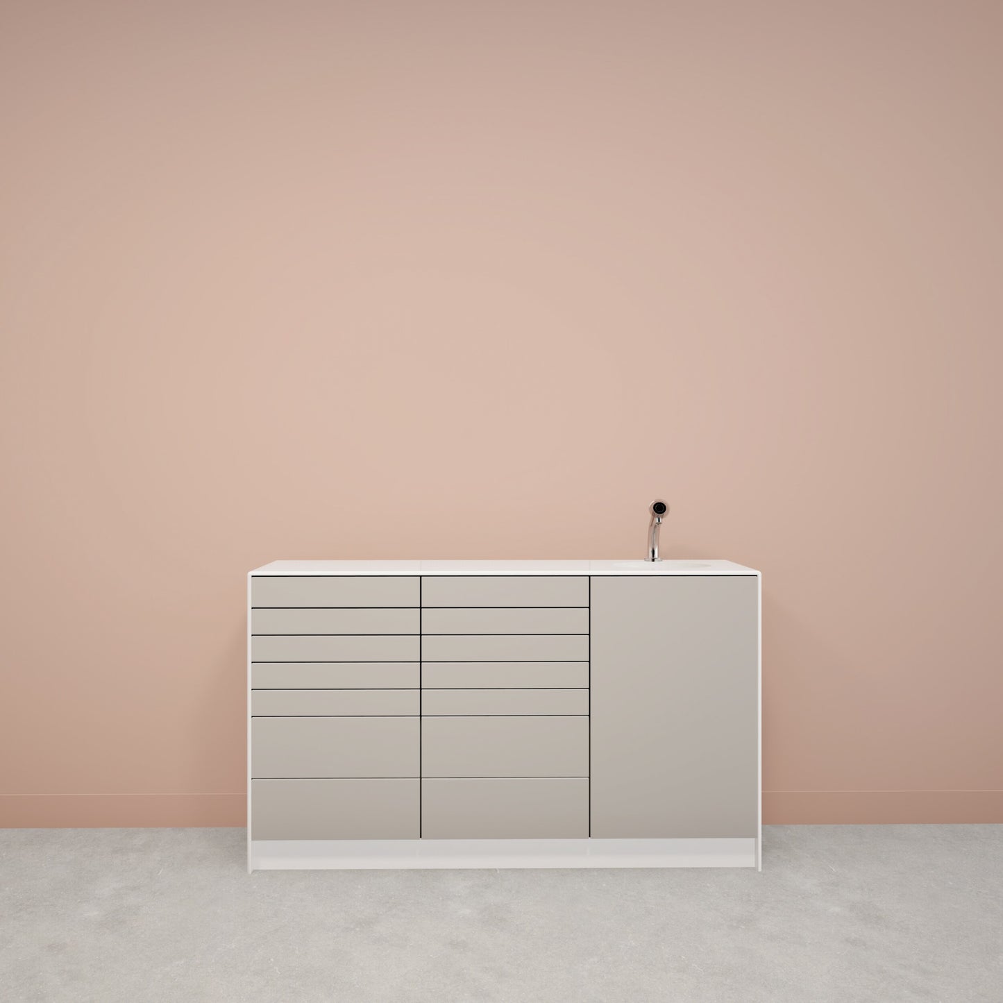 Behandelmeubel LUNA M – Compact Solid Surface Meubel voor Hygiënische Praktijkinrichting