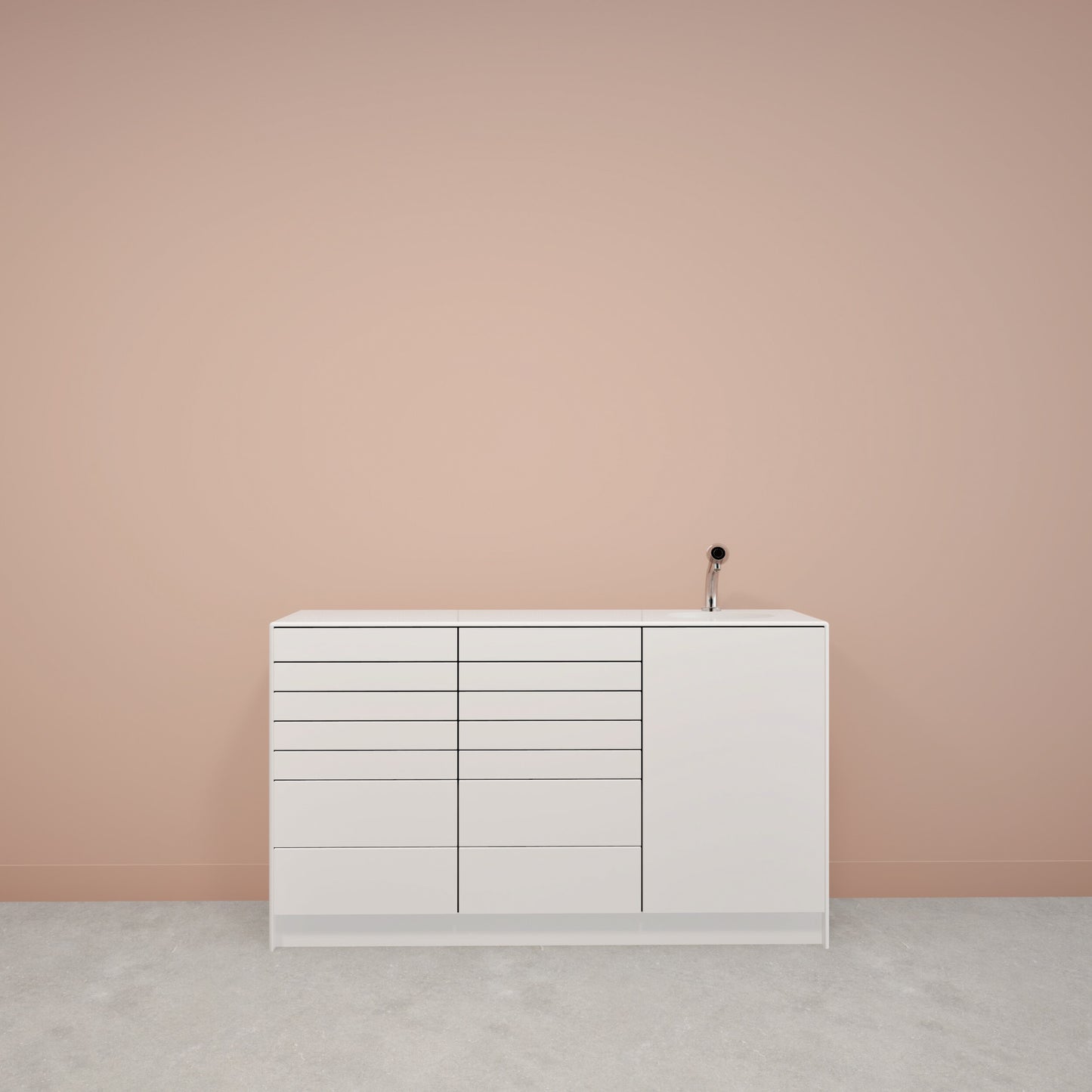 Behandelmeubel LUNA M – Compact Solid Surface Meubel voor Hygiënische Praktijkinrichting