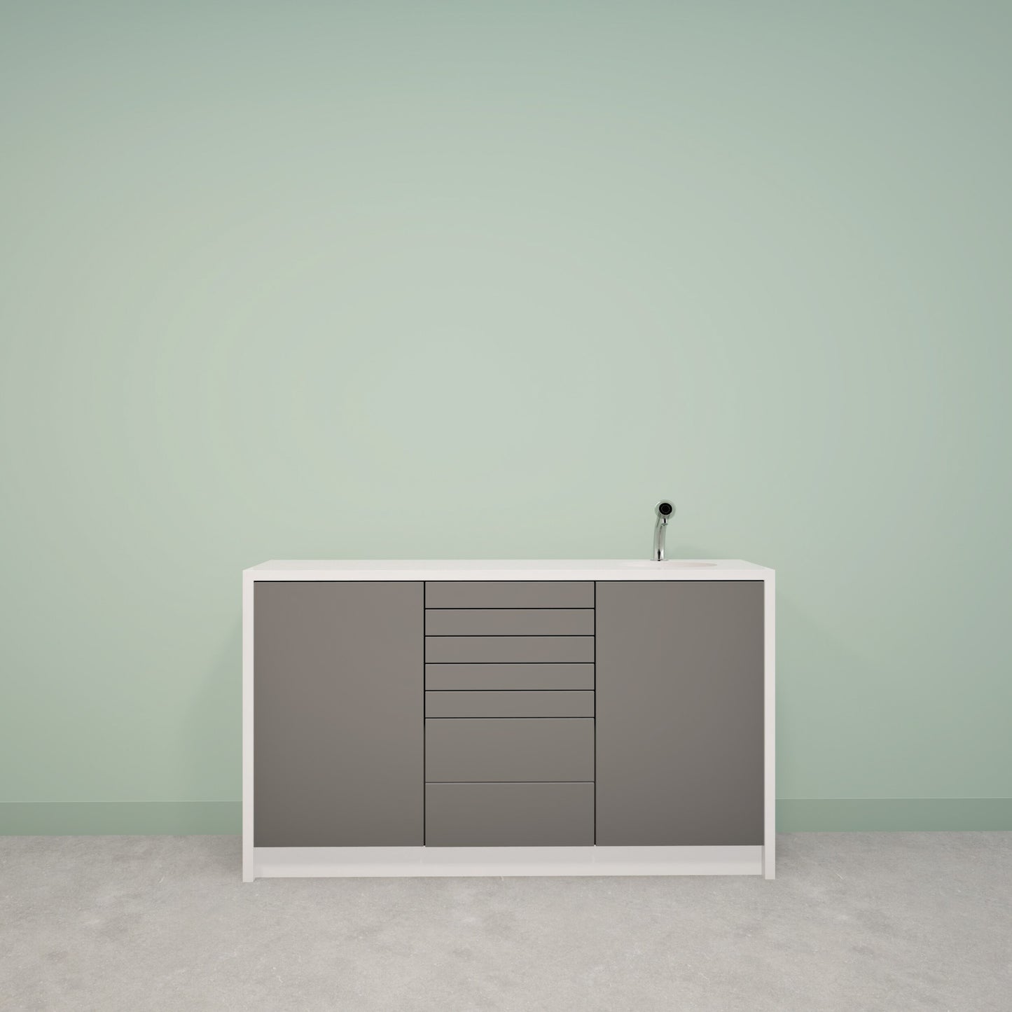 NOVA S – Solid Surface behandelmeubel voor tandartspraktijken