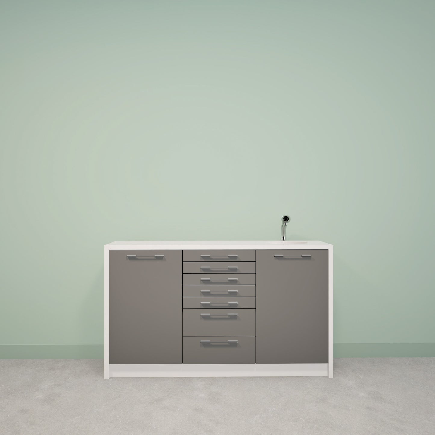 NOVA S – Solid Surface behandelmeubel voor tandartspraktijken