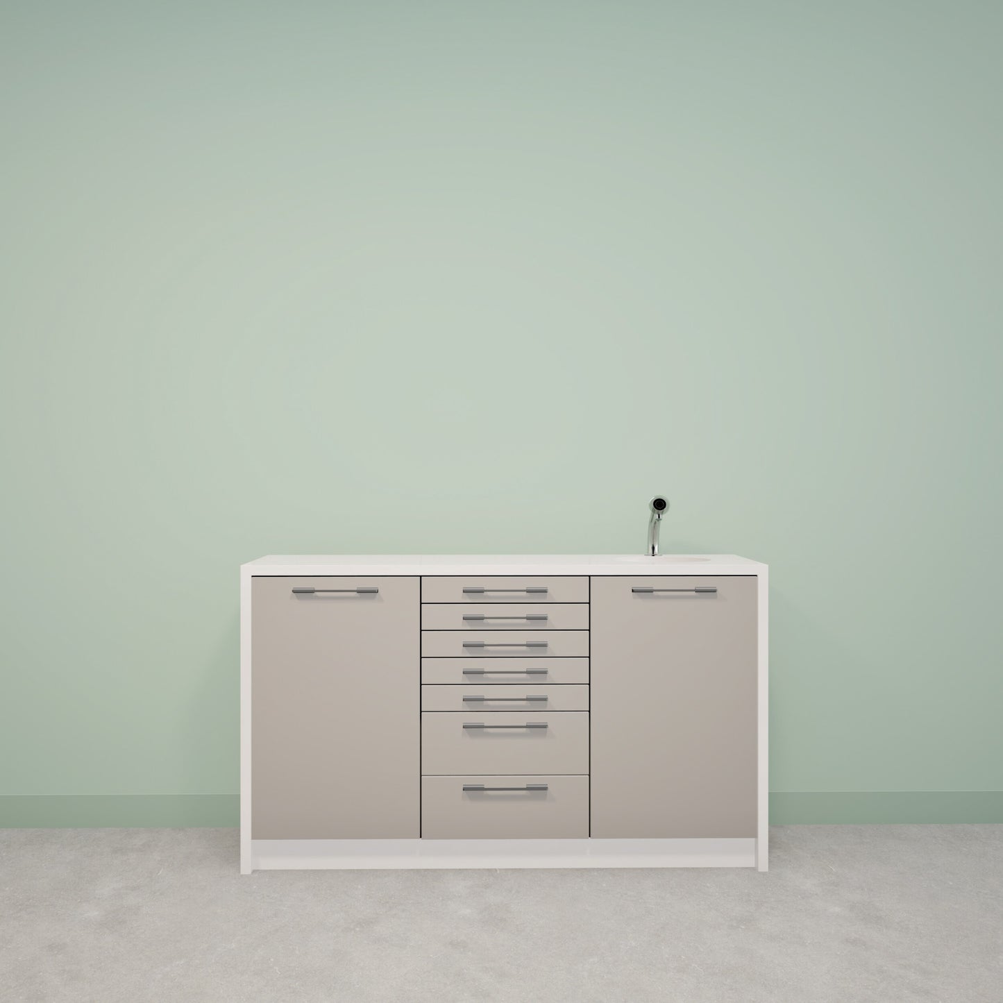 NOVA S – Solid Surface behandelmeubel voor tandartspraktijken