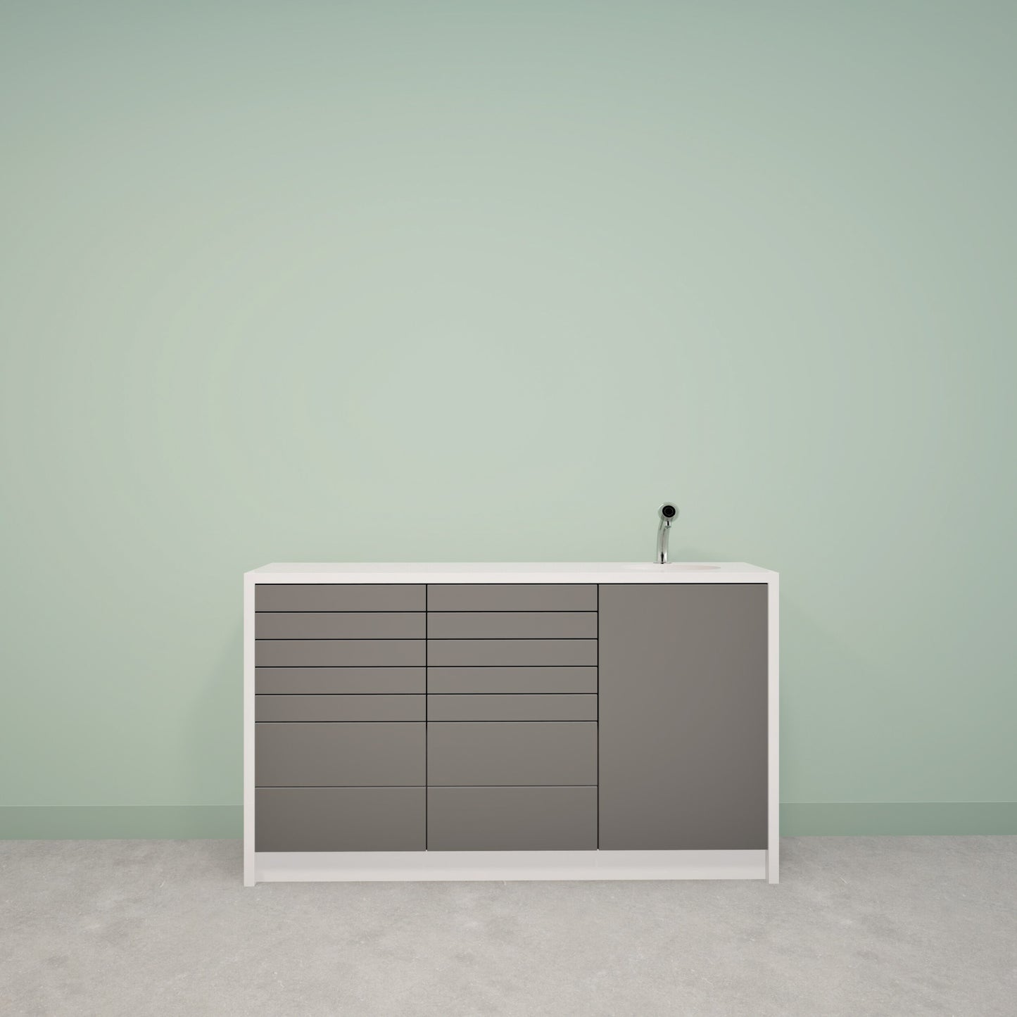 NOVA M – behandelmeubel van Solid Surface met strak design