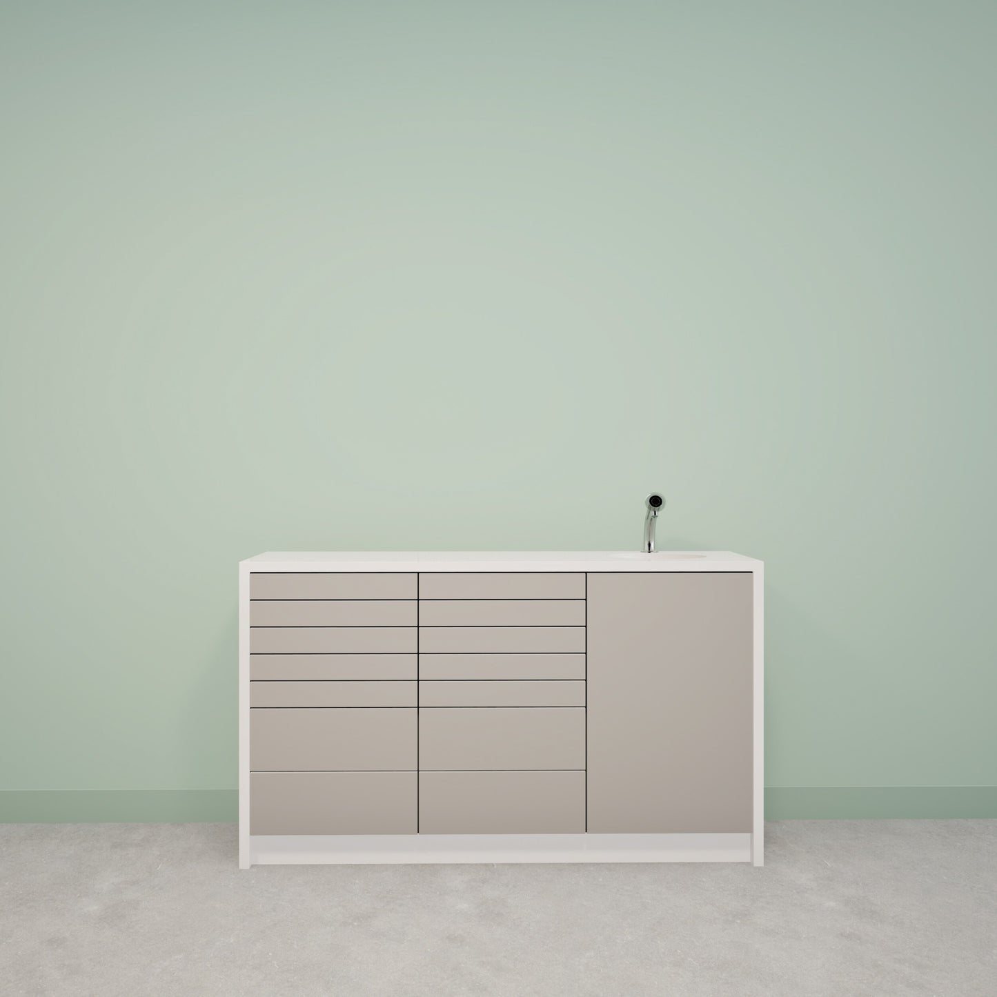 NOVA M – behandelmeubel van Solid Surface met strak design