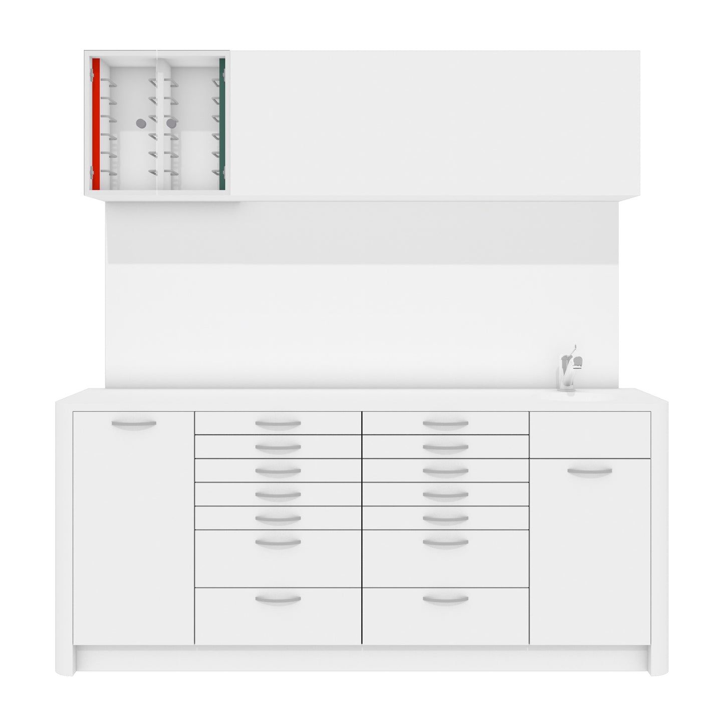 Behandelmeubel DINA L Combi – Ergonomisch Solid Surface Meubel voor Professionele Praktijken