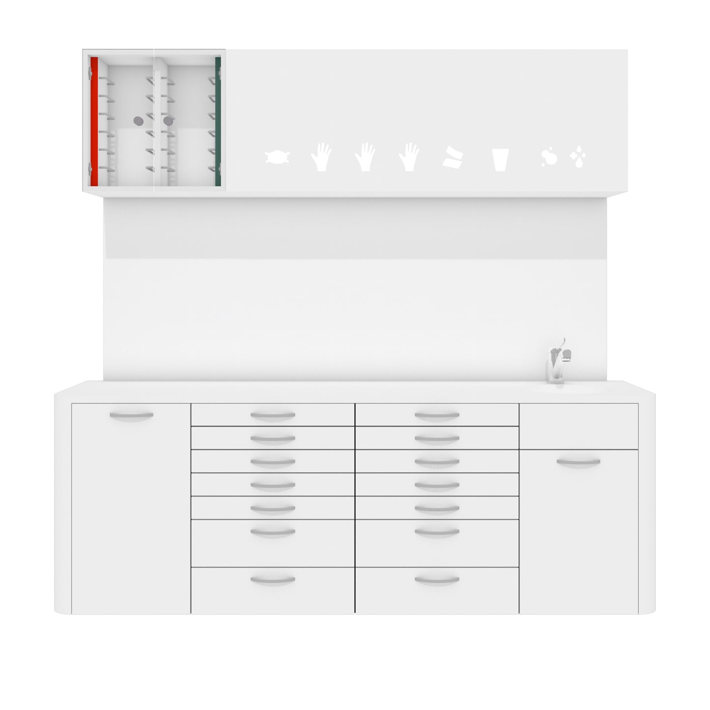 Behandelmeubel DINA L Combi – Ergonomisch Solid Surface Meubel voor Professionele Praktijken