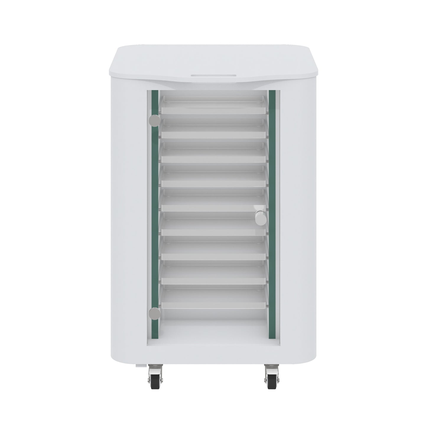 Trolley Tray Curve – Verrijdbare Trolley met Dubbel Traysysteem